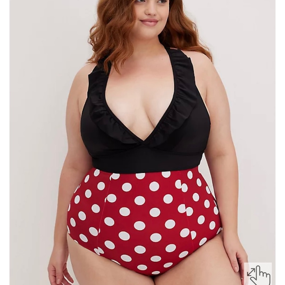 NWT Torrid 4X Disney Minnie Mouse Ruffled One Piece Swimsuit